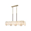 Loft Industry Modern - Leather&Glass Linear Chandelier